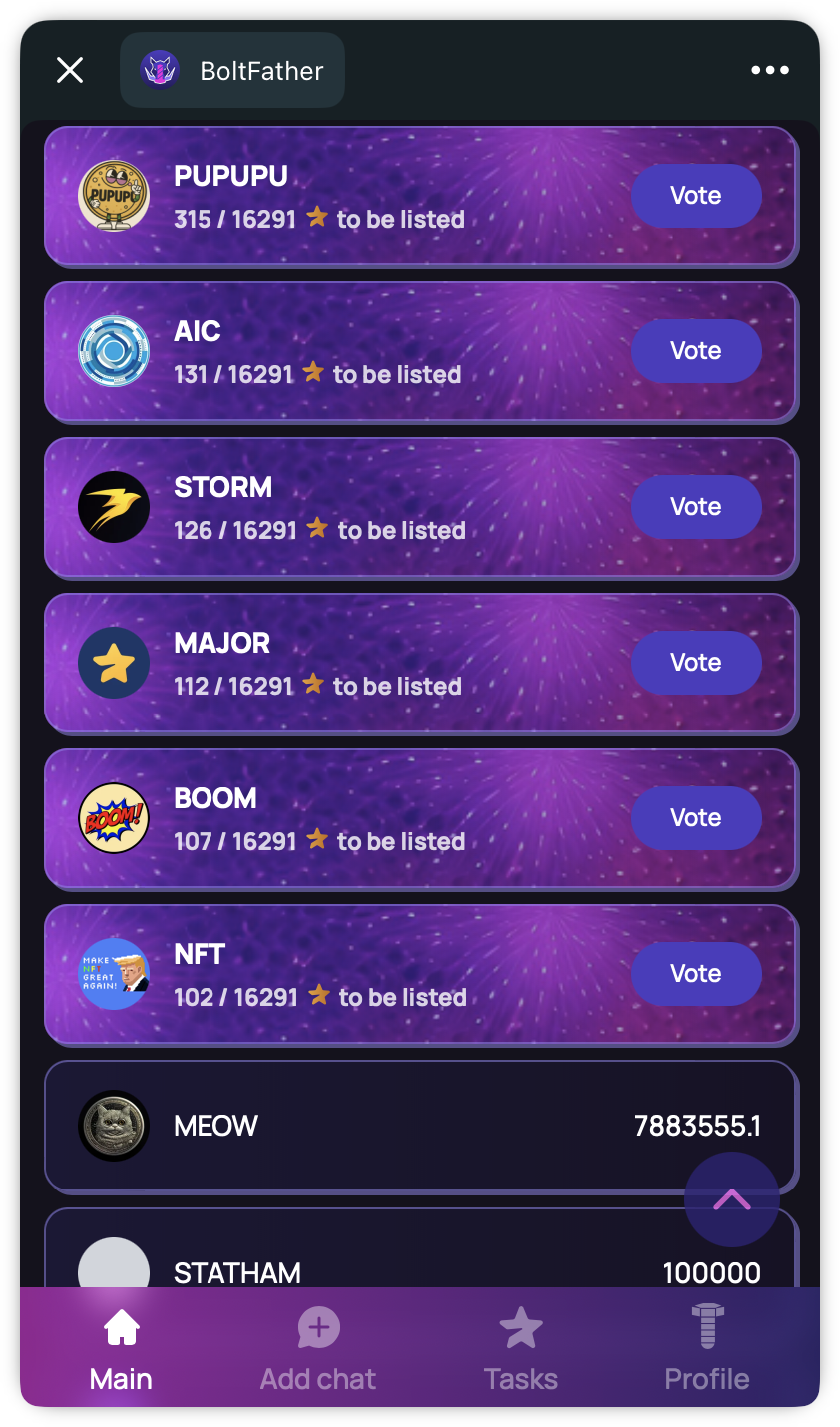 Jetton Voting